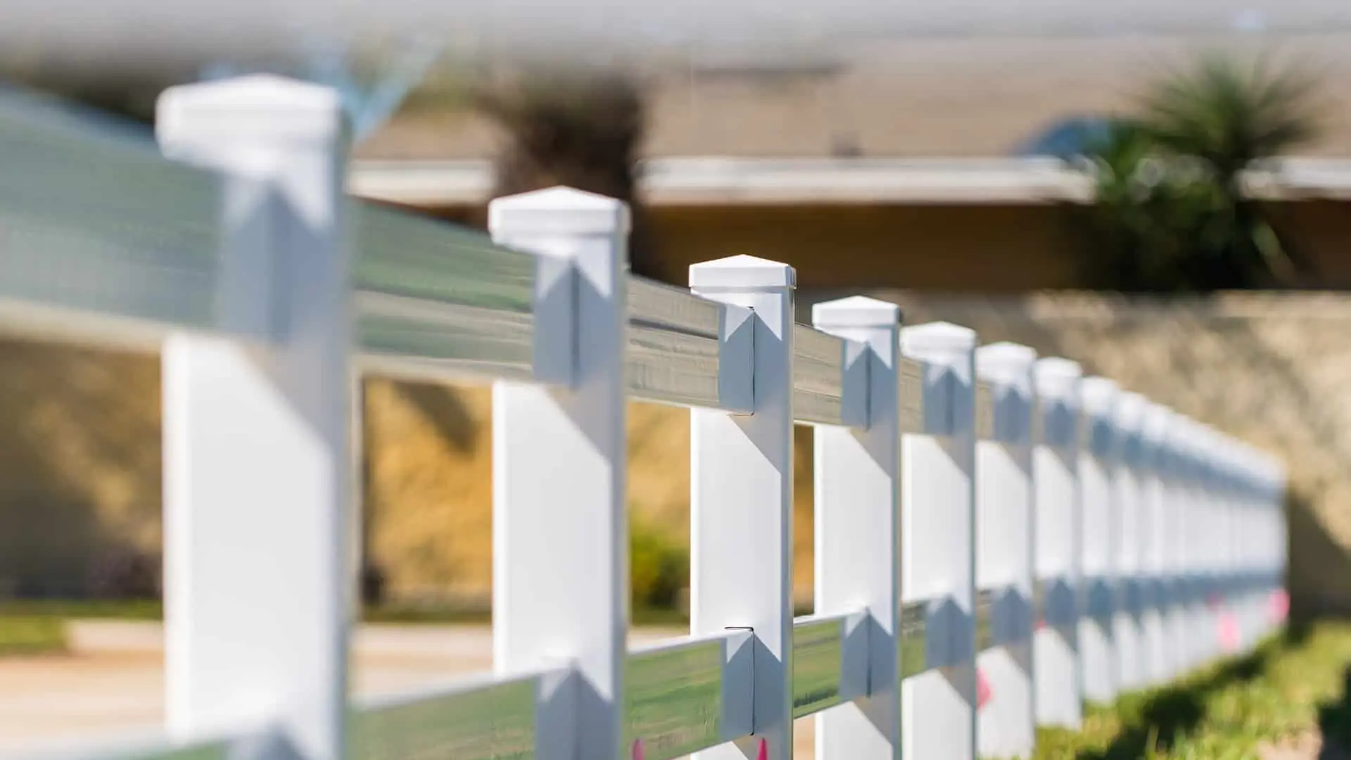 Covington fence company white vinyl ranch fence