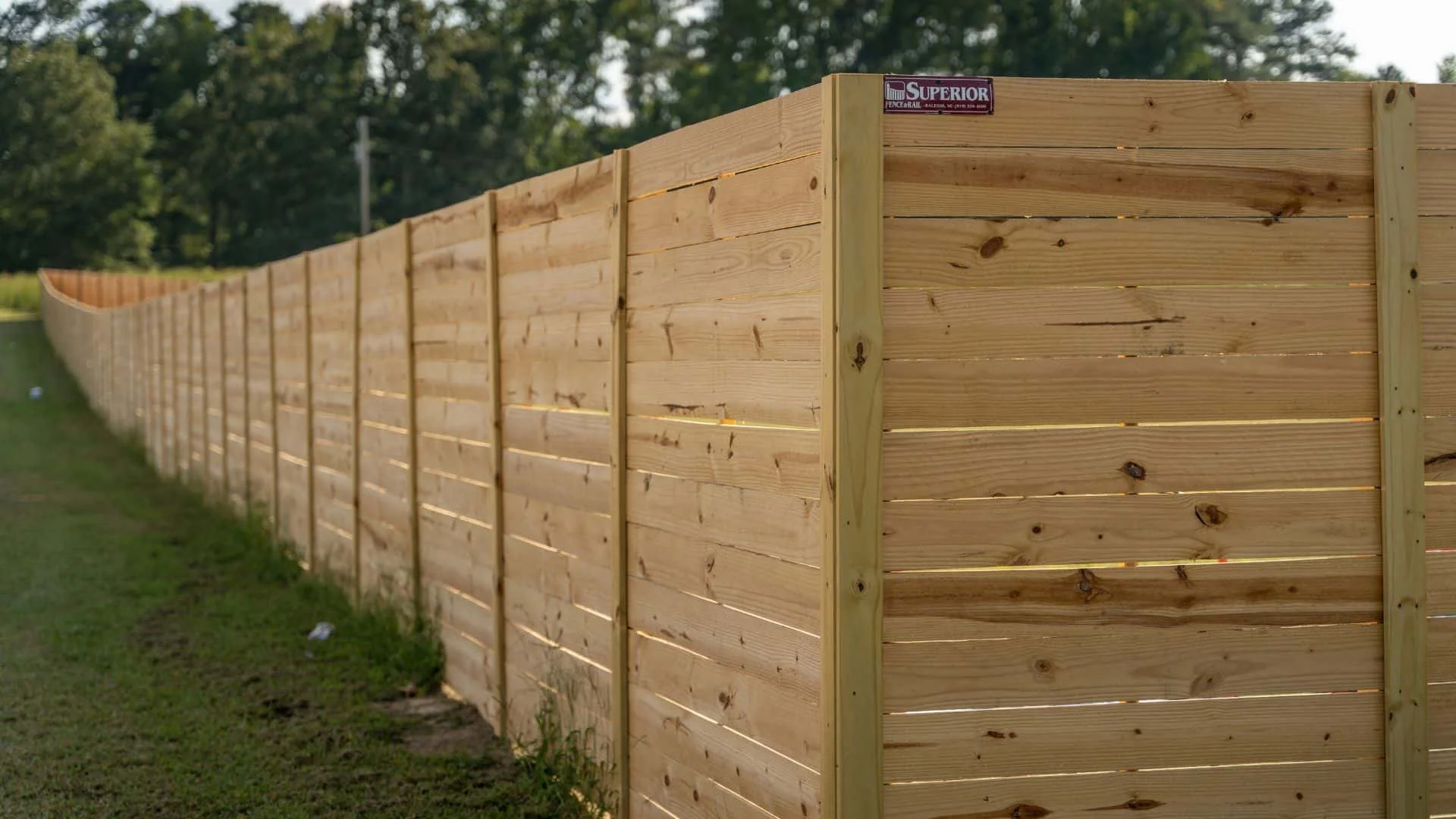 installing a horizontal fence on a slope