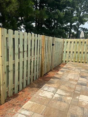 Wood Shadowbox Fence South Gate Commons Charlotte, NC 28277