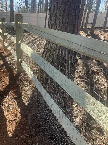 Wood Split Rail Fence Branch Hill Ln Lake Wylie, SC 29710 022525
