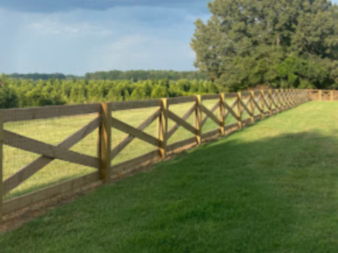 Wood Crossbuck Fence