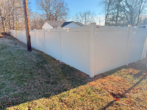 Tan Vinyl Fence
