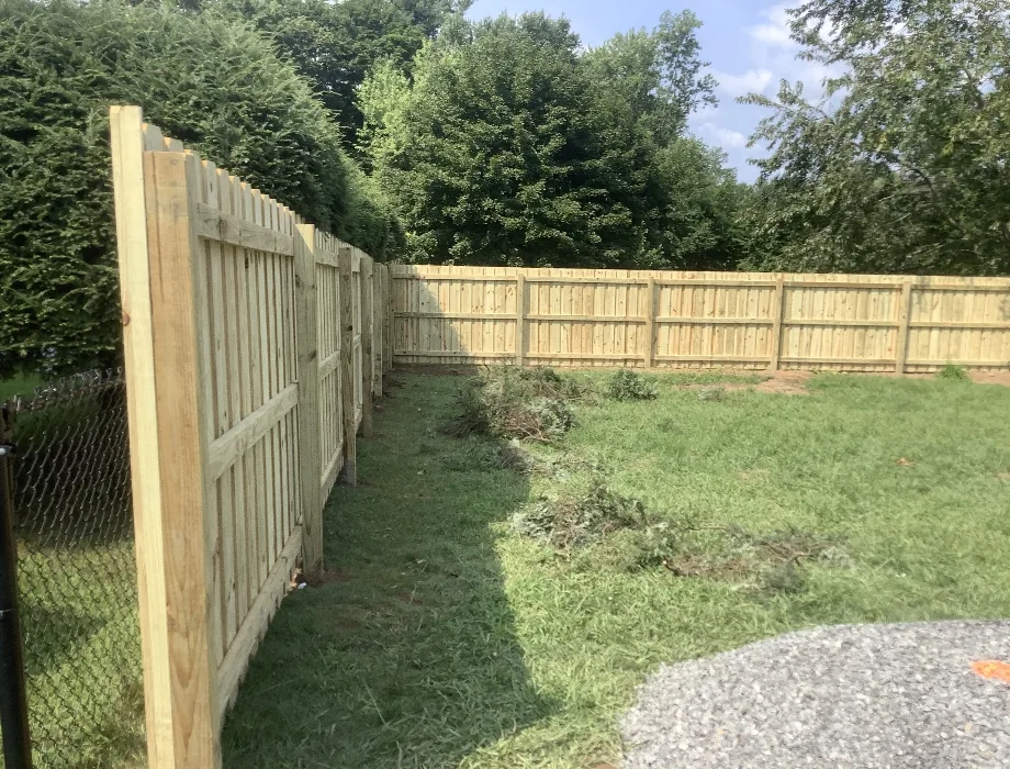 Natural Wood Fence