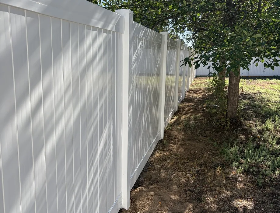 Beautiful White Vinyl Fence