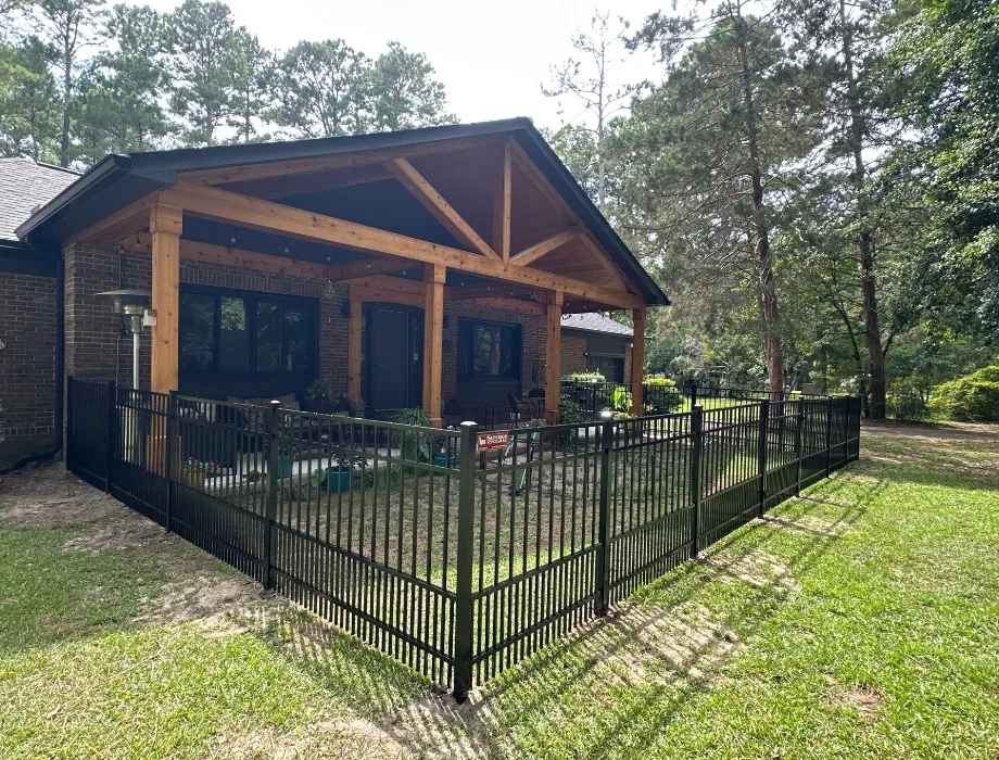 Black Aluminum Puppy Picket Fence