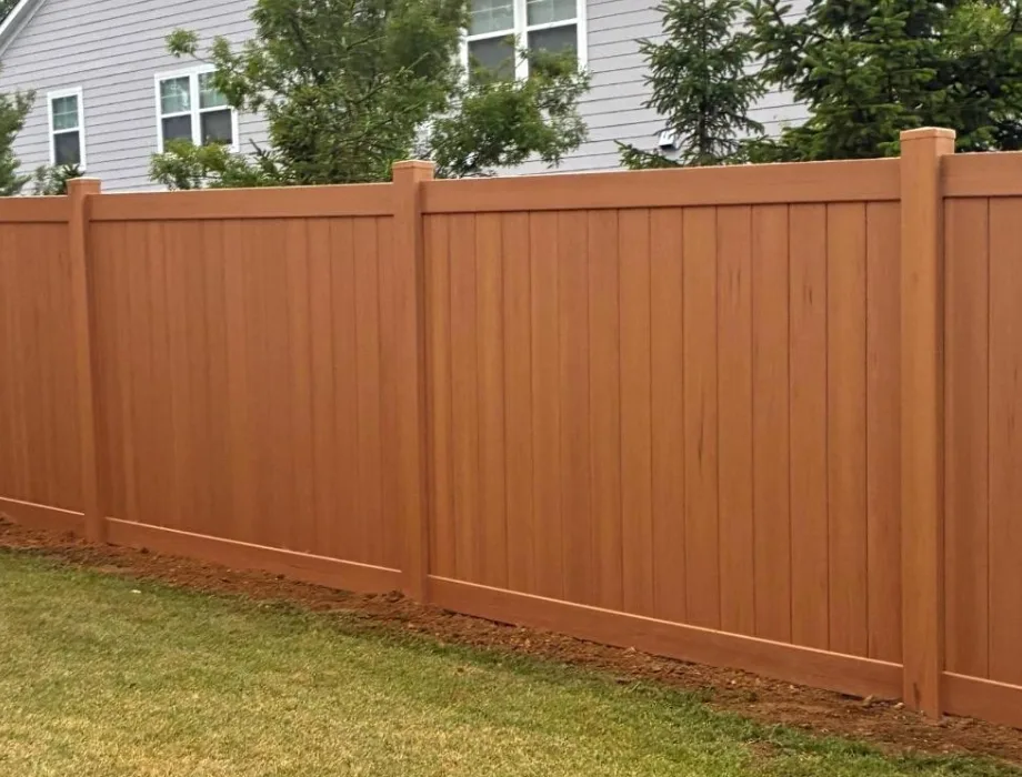 Cypress Wood-Grain Vinyl Privacy Fence