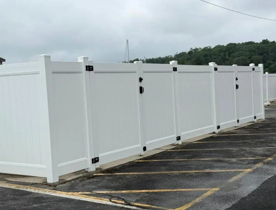 6'H Hamilton - White Commercial White Vinyl Privacy Fence