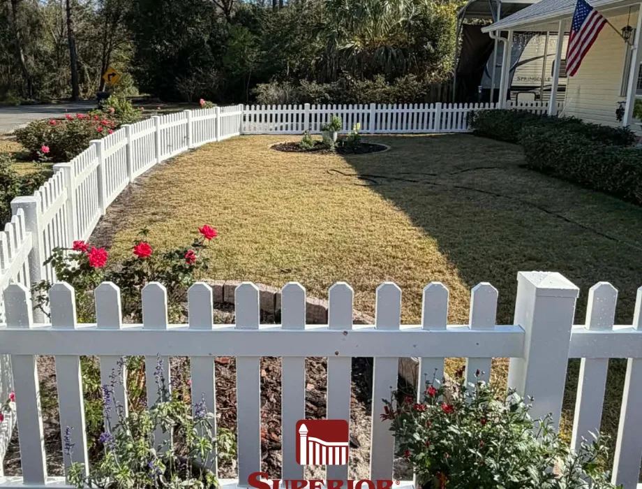 White Vinyl Fence