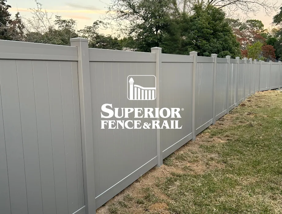 Gray Vinyl Fence
