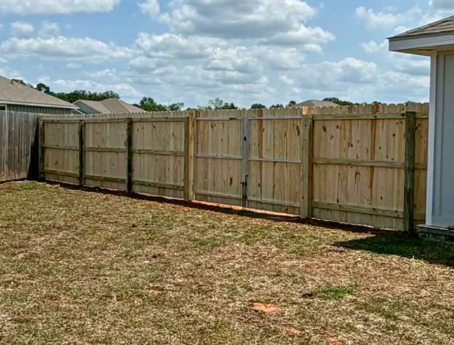 Natural Wood Fence