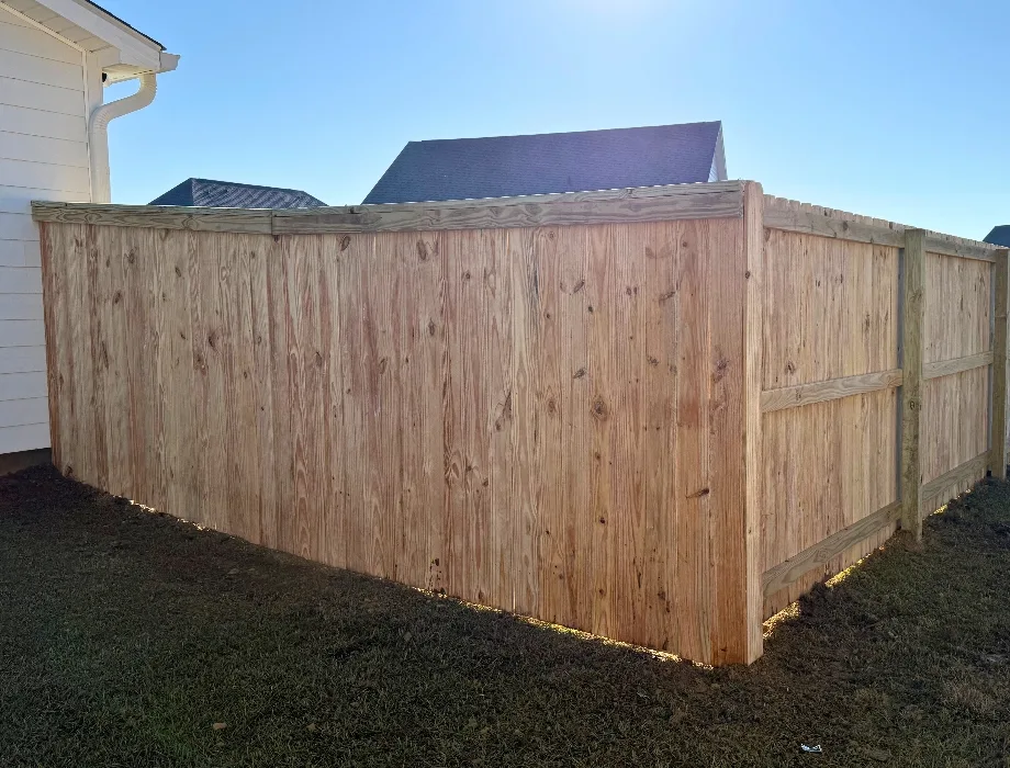 Natural Wood Fence