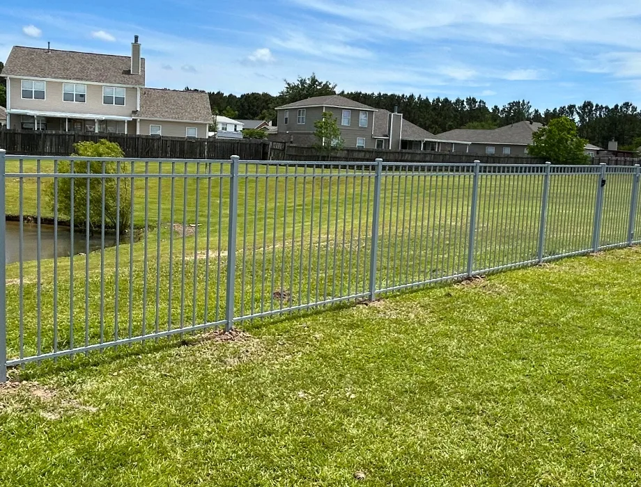 Gray Aluminum Fence