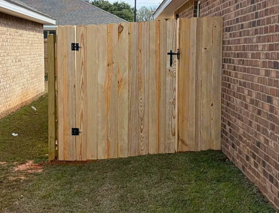 Natural Wood Privacy Fence
