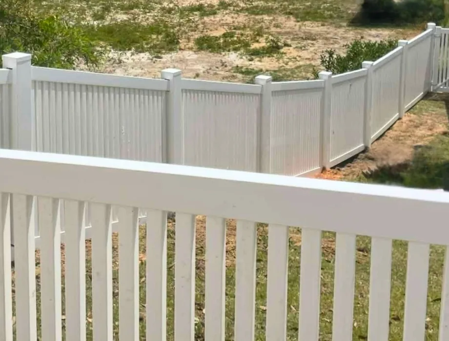 White Vinyl Picket Fence