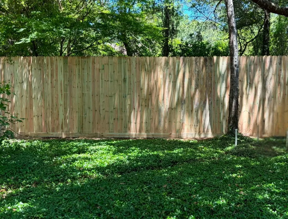 Natural Wood Privacy Fence