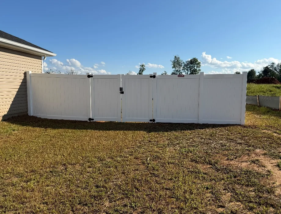 White Vinyl Fence