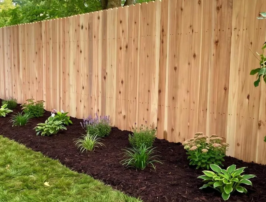 Cedar Stockade Privacy Fence