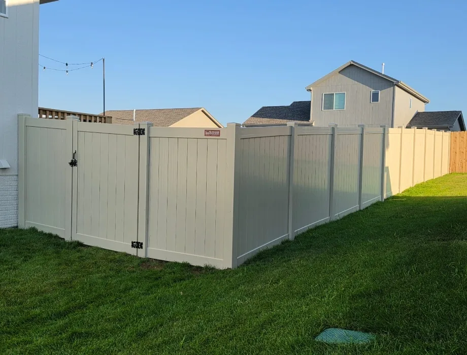 Tan Vinyl Fence