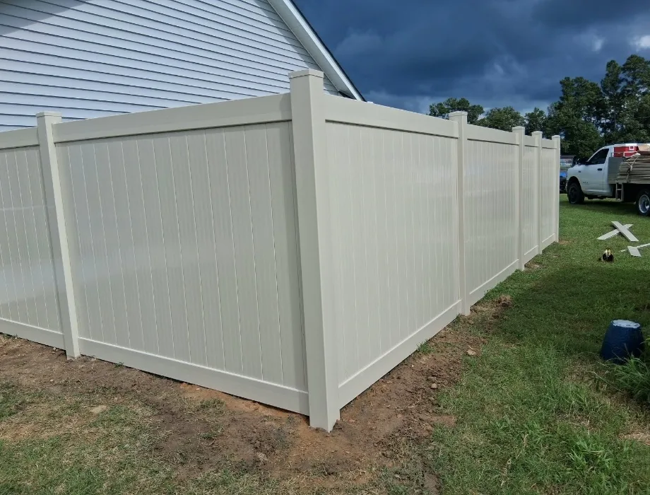 6'H Tan Hamilton Tan Vinyl Fence