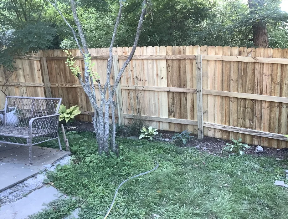 6'H PT Pine Stockade Natural Wood Fence