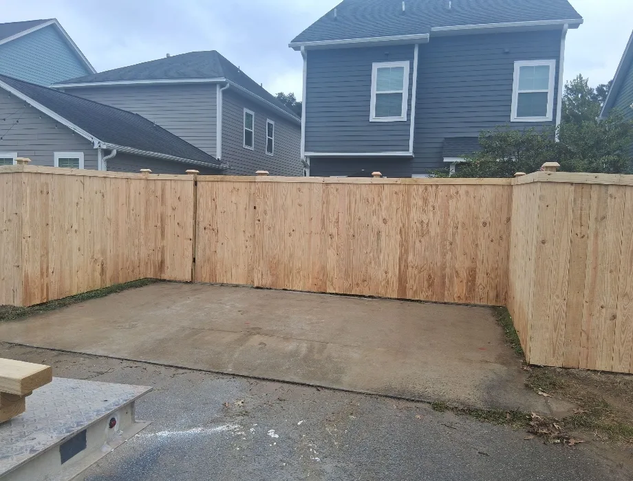 6'H Charleston Natural Wood Fence
