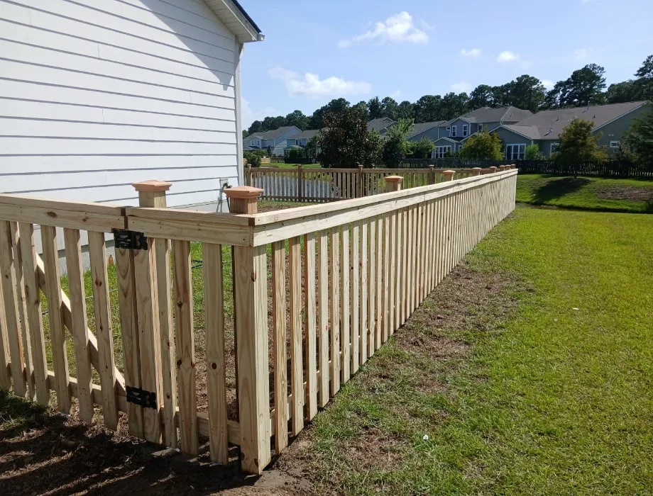 4'H Spaced Picket 3" CHS Natural Wood Fence