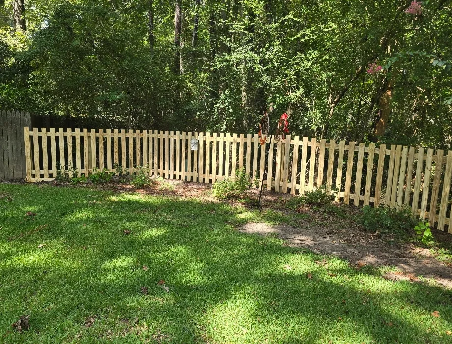 6'H Stockade Natural Wood Fence