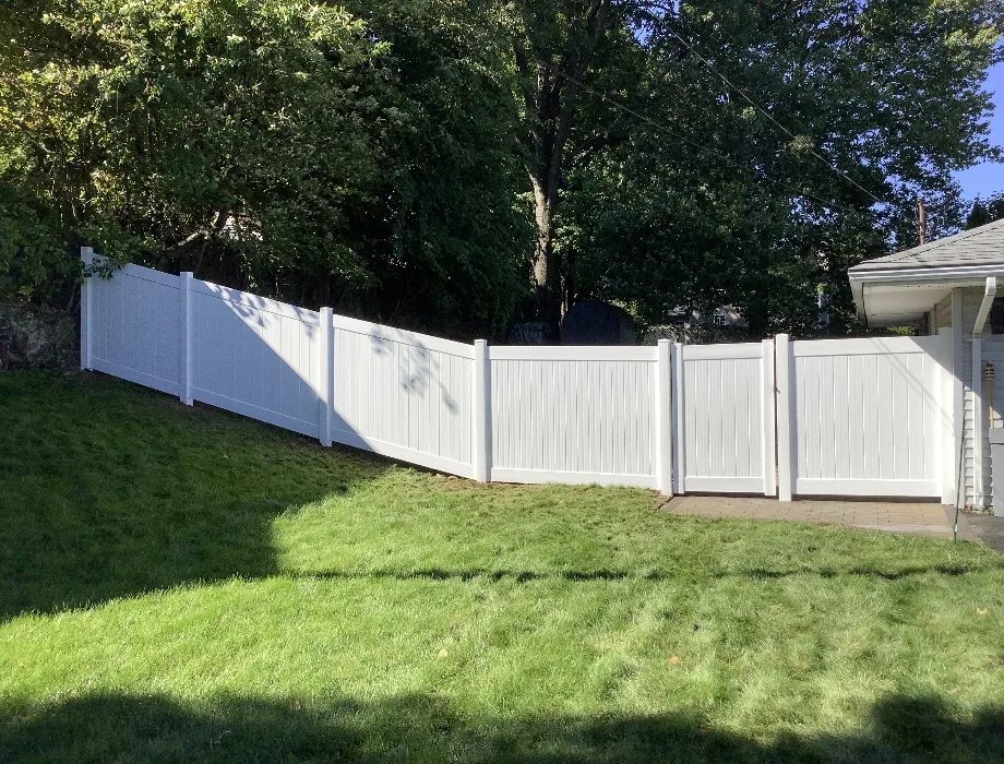6'H White Hamilton Plus White Vinyl Fence