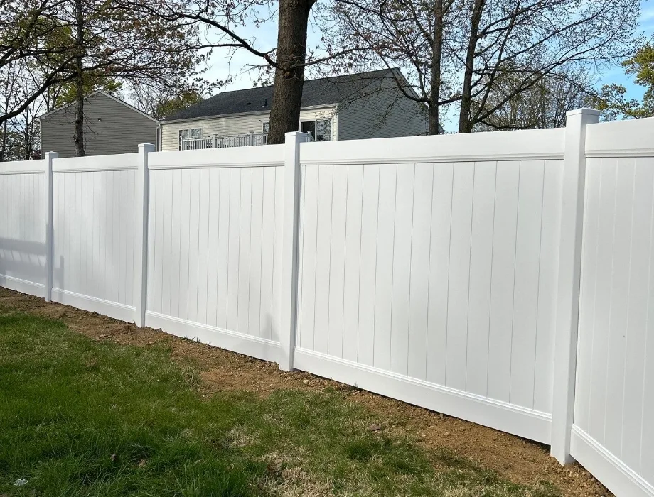 6'H White Hamilton Fence White Vinyl Fence