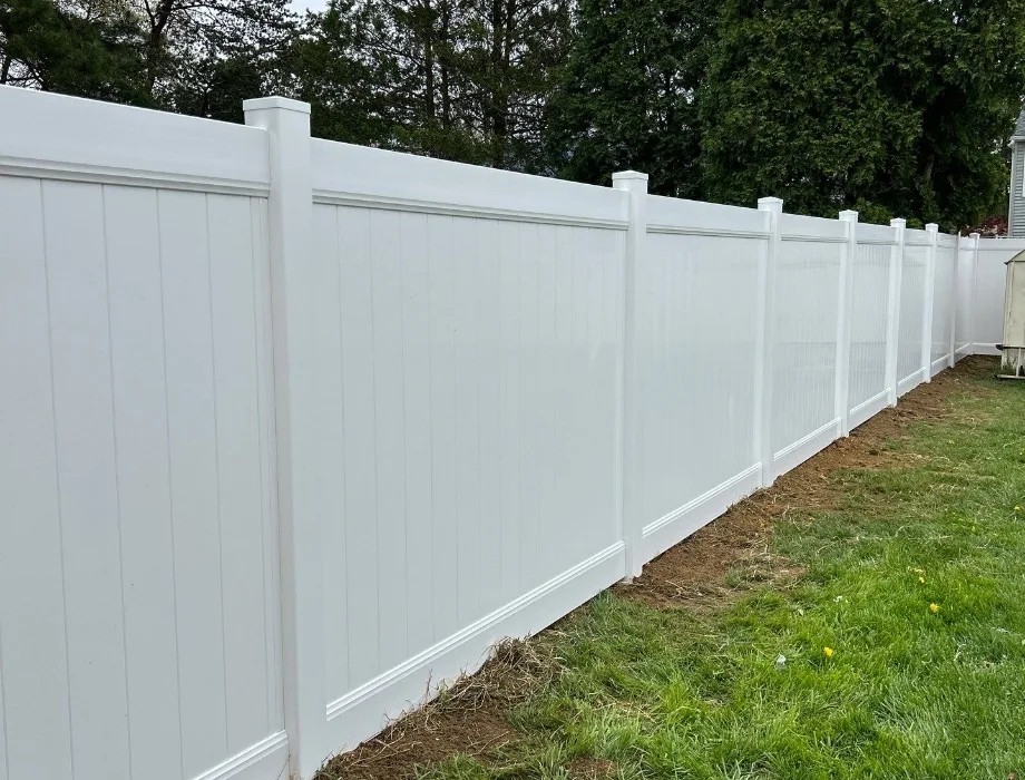 6'H White Hamilton Fence White Vinyl Privacy Fence