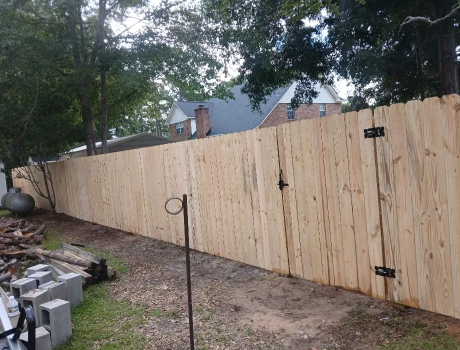 Natural Wood Fence