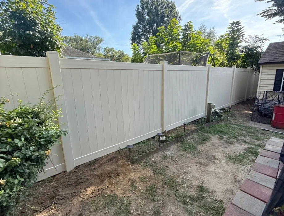Tan Vinyl Fence