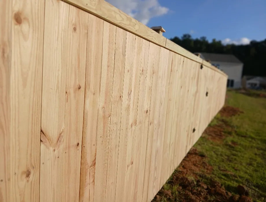 6'H Charleston Natural Wood Fence