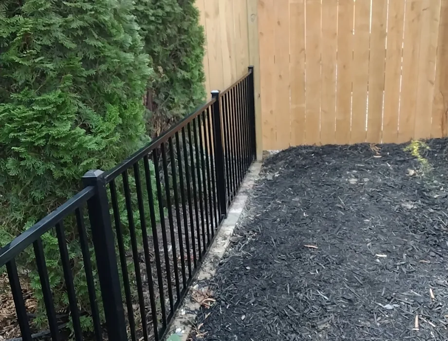 3ft Black Aluminum 3 rail Fence