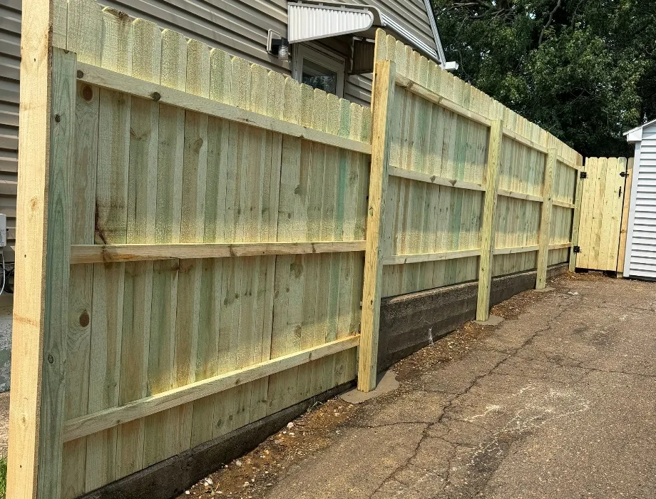 6'H - Stockade - PT Natural Wood Fence