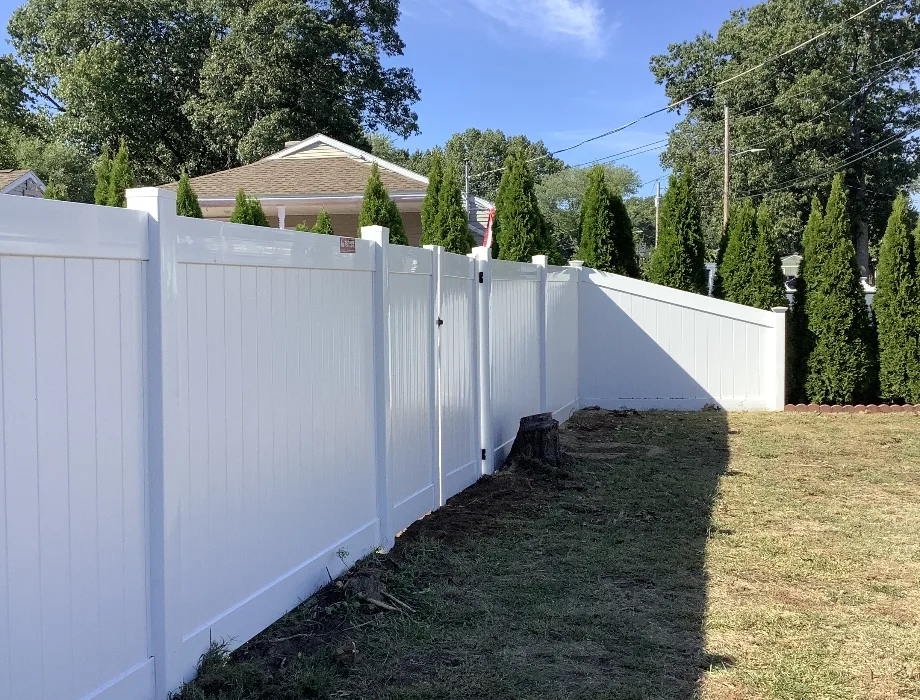6'H White Hamilton Plus White Vinyl Fence