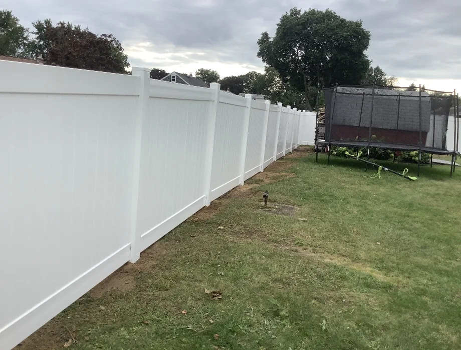 6'H White Hamilton Plus White Vinyl Fence