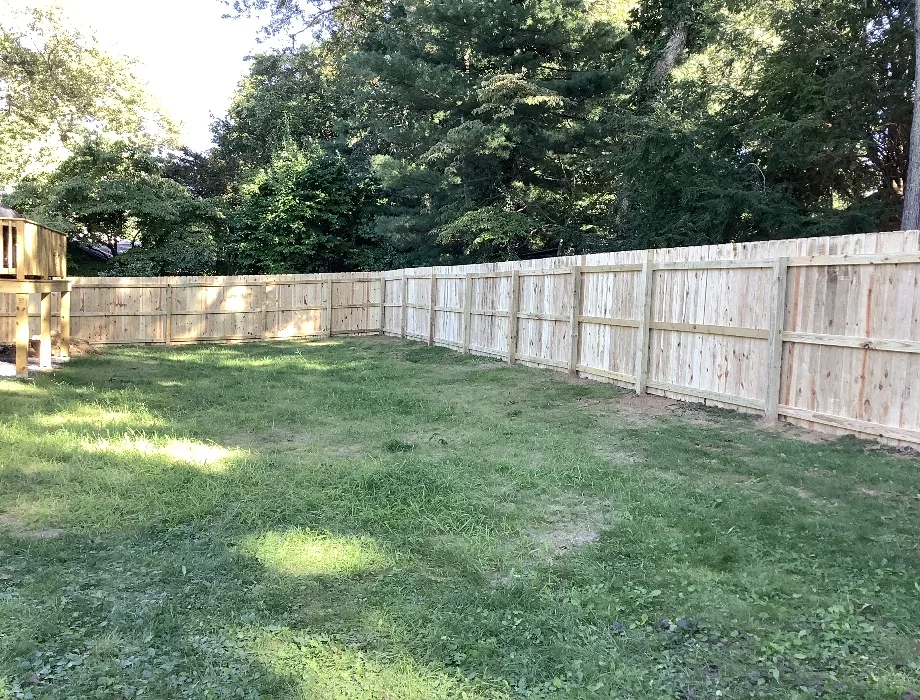 6'H Stockade Natural Wood Fence