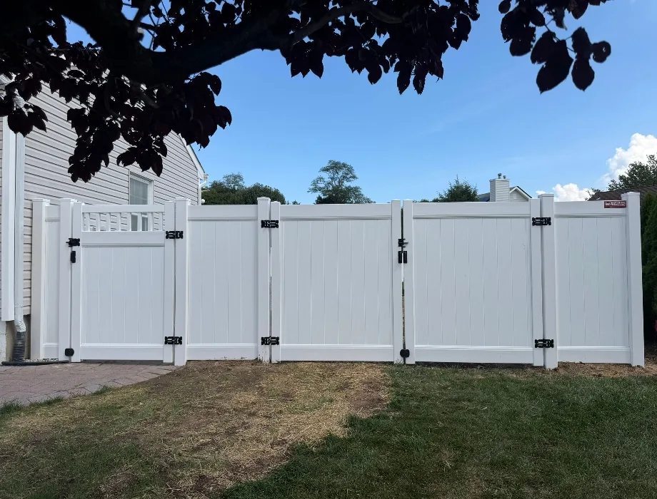 6'H Hamilton - White White Vinyl Fence Single and Double Gates
