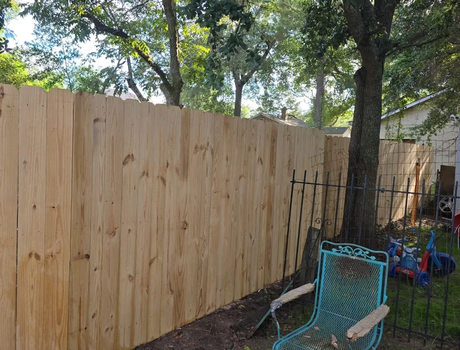 Natural Wood Fence