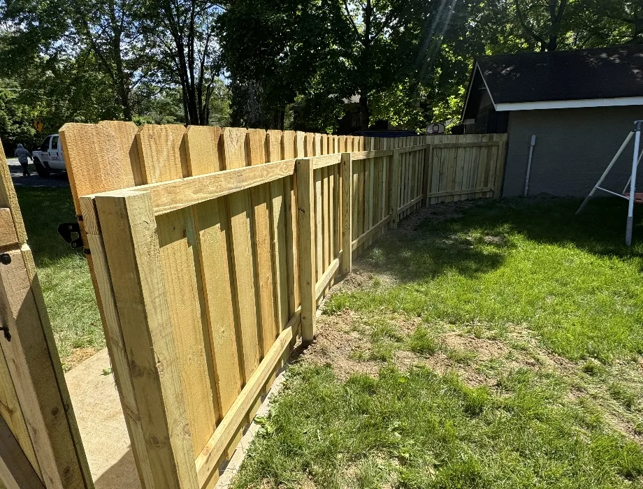 6'H Board on Board Natural Wood Fence