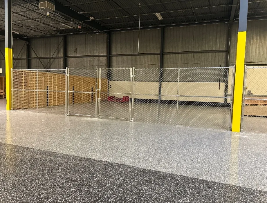 Indoor- Galvanized Chain Link Fence