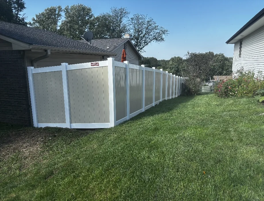 Tan Vinyl Fence