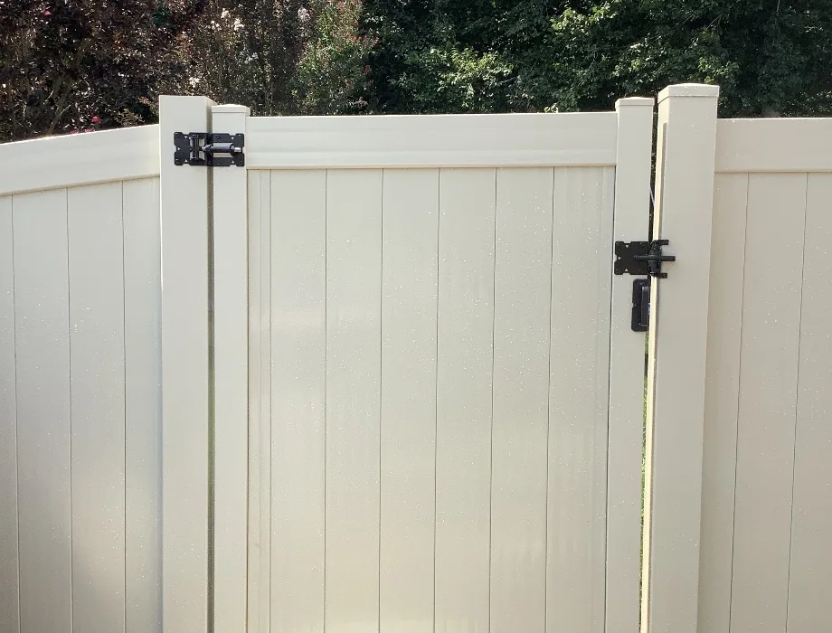 Tan Vinyl Fence