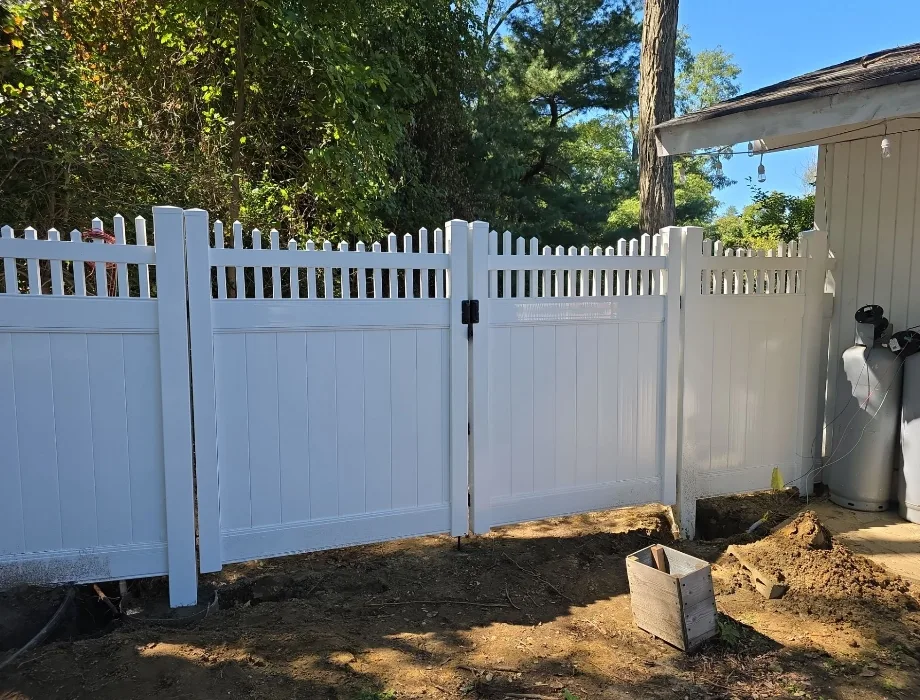 White Vinyl Fence