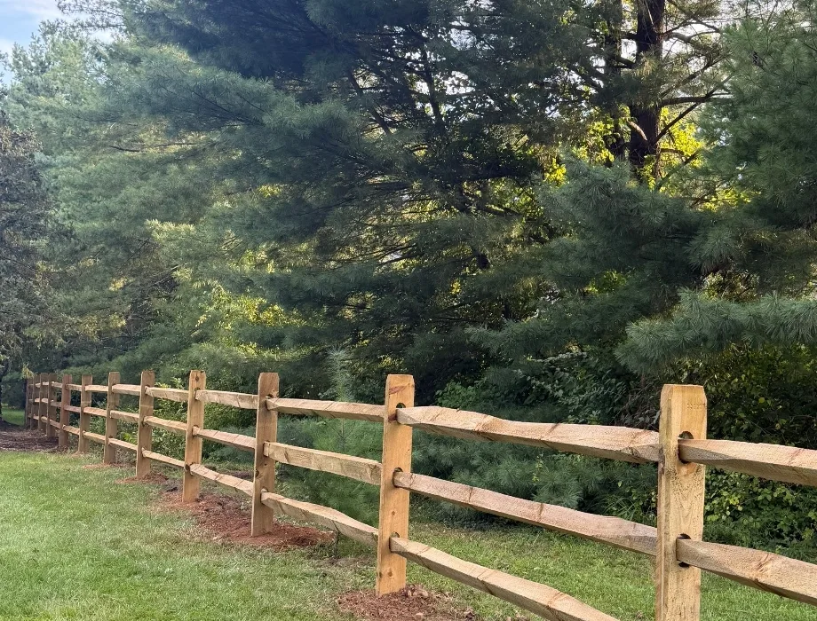 Split Rail Wood Fence