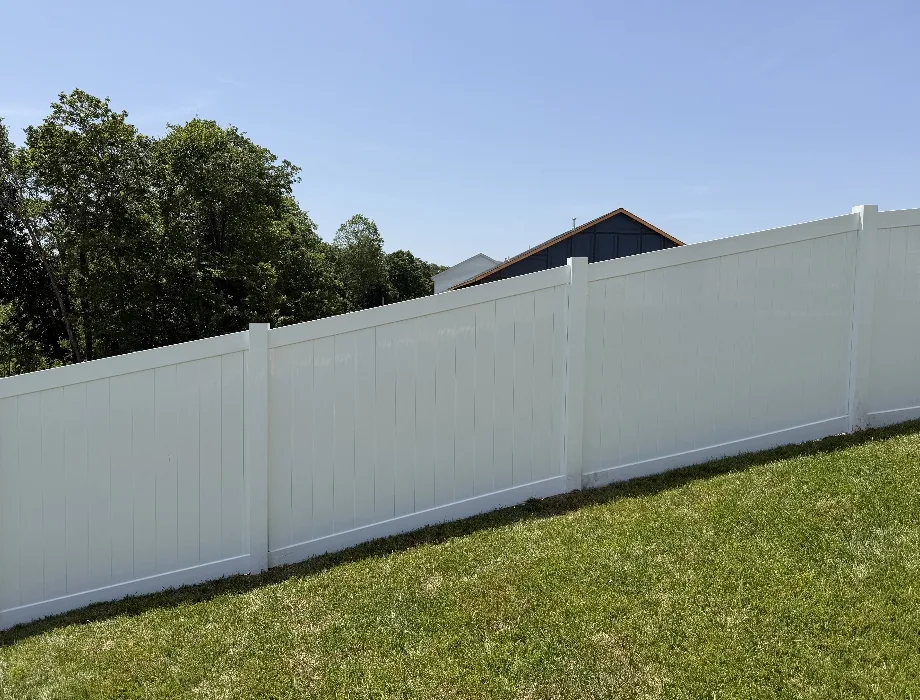 6'H White Hamilton White Vinyl Fence