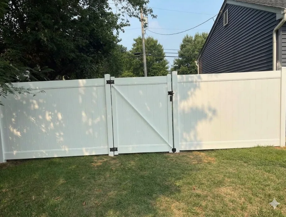 White Vinyl Fence