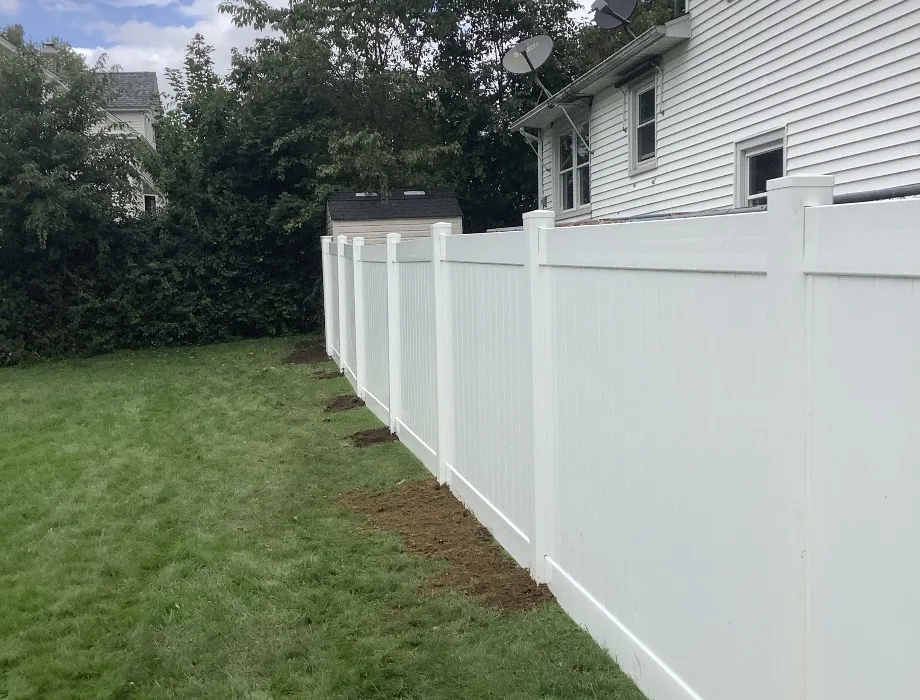 6'H White Hamilton Plus White Vinyl Fence