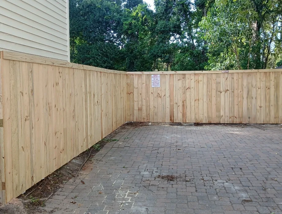 6'H Stockade Natural Wood Fence